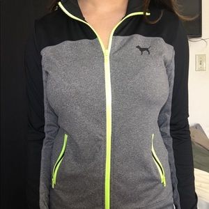 Pink athletic zip up